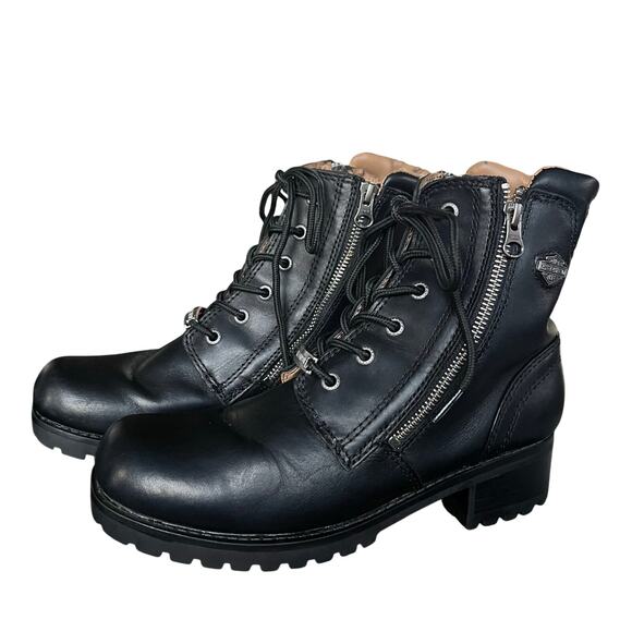 Harley-Davidson Black Ankle Boots - Picture 4 of 12